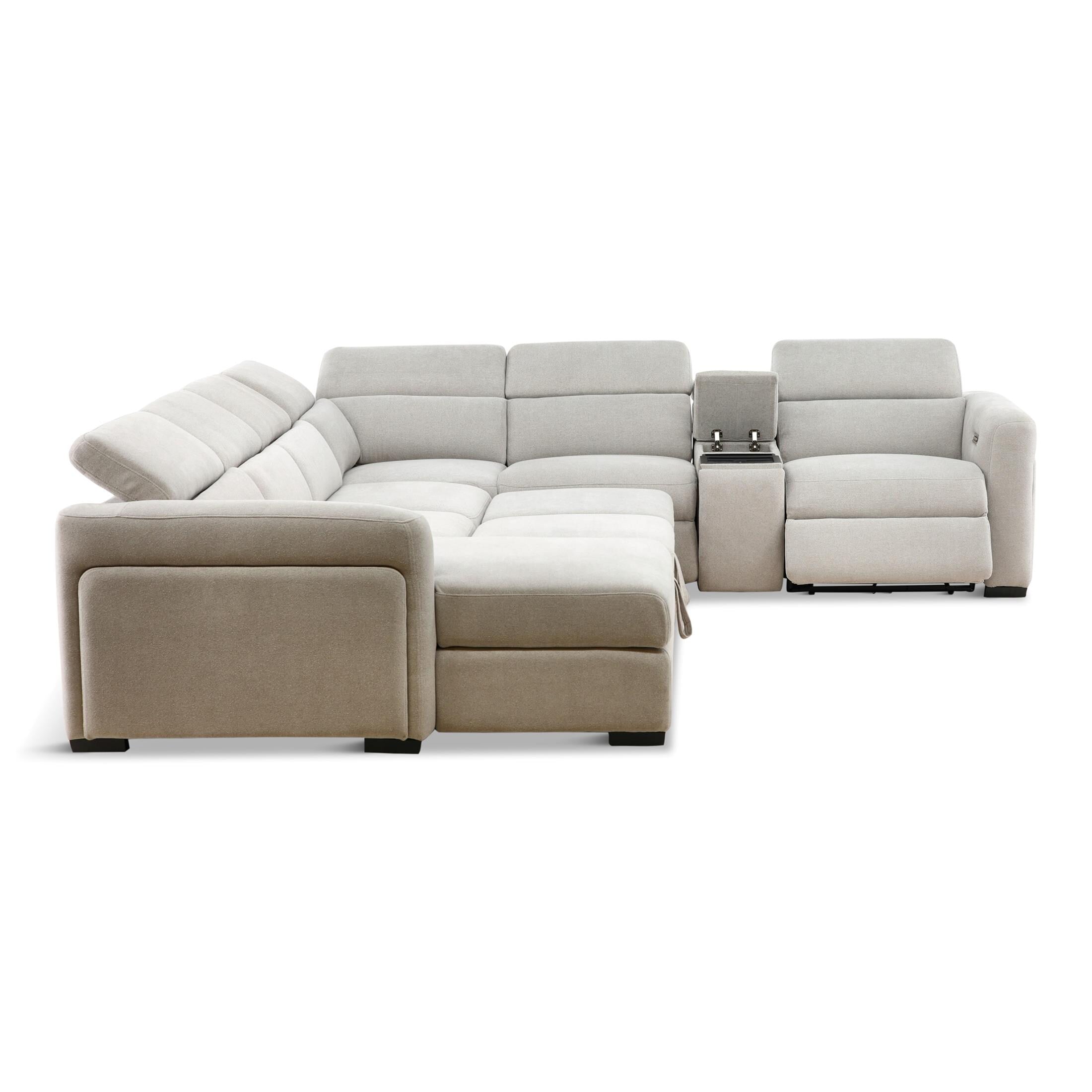 Tuscany 6-Piece Power Reclining Sleeper Sectional with Chaise