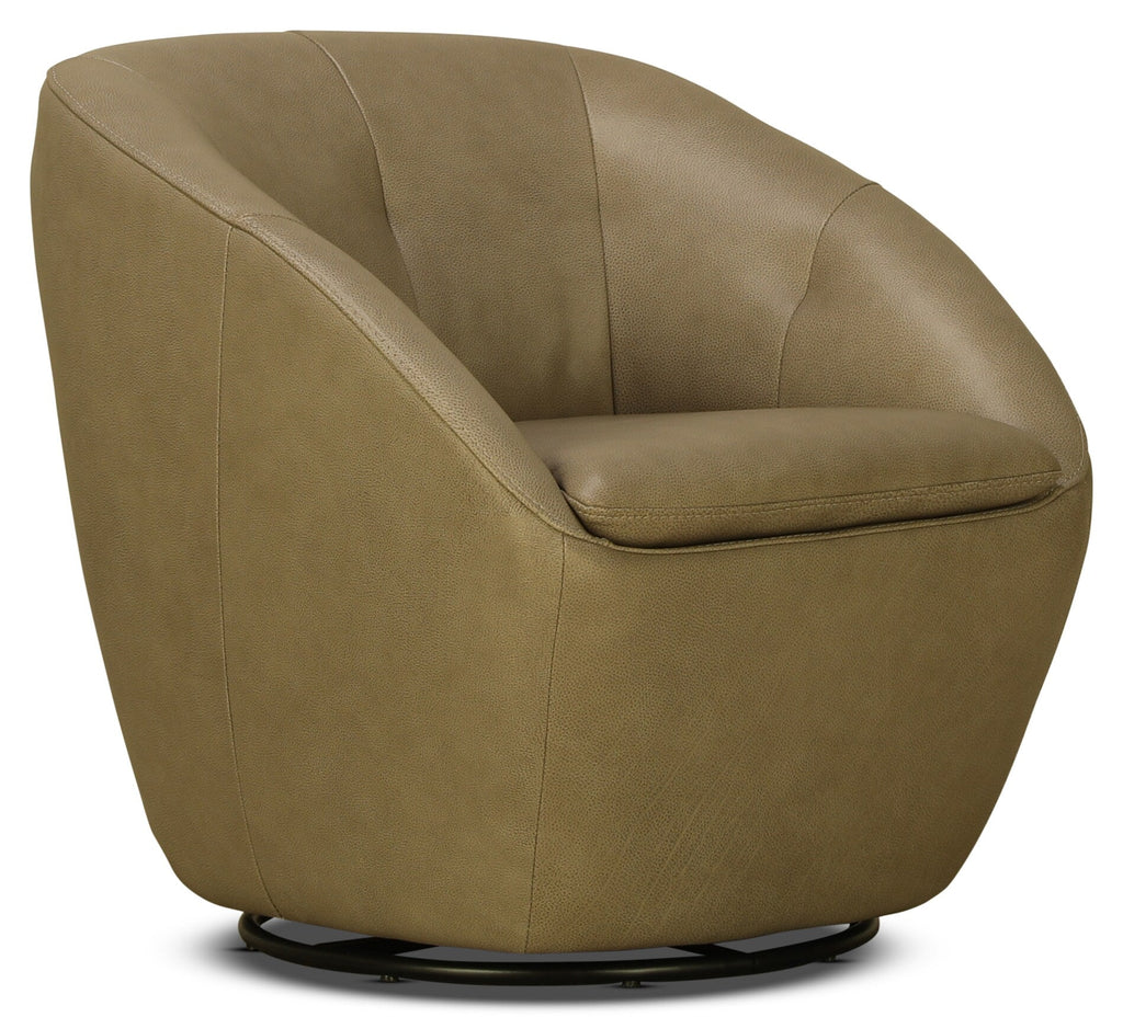 Owen Swivel Chair - Leather