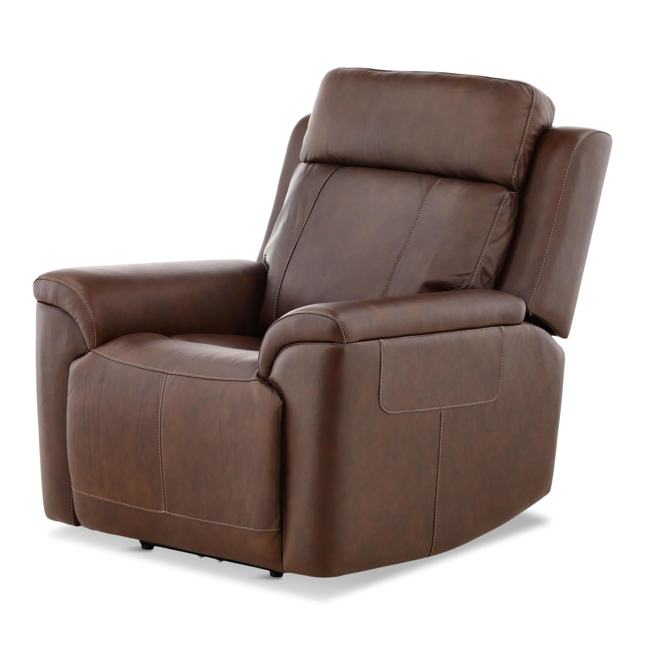 Adrian Leather Power Recliner - Reclining