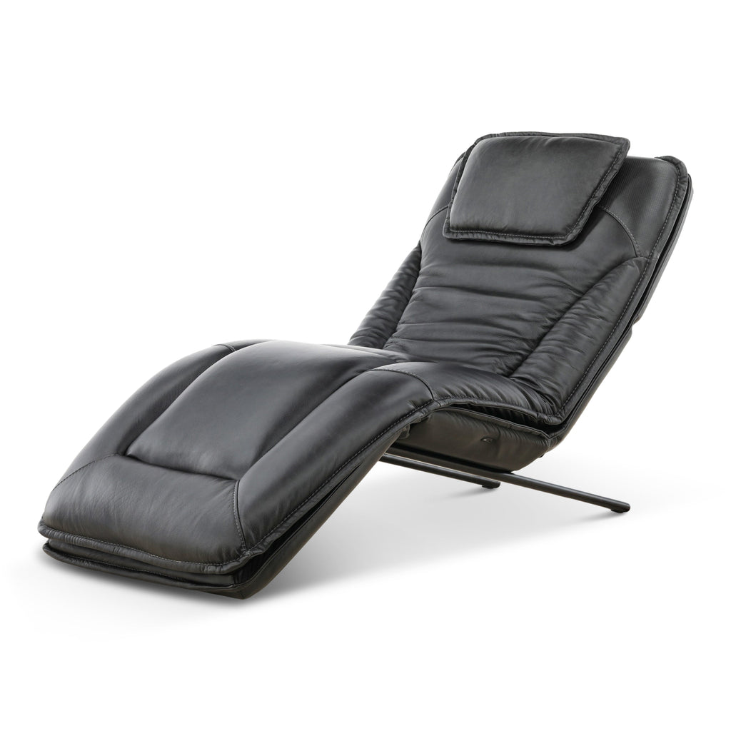 Infinity Lounger Leather Power Reclining Chaise with Audio - Decor