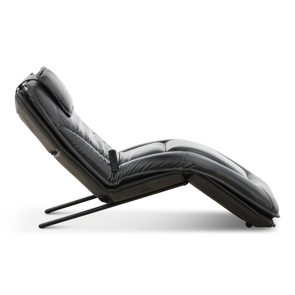 Infinity Lounger Leather Power Reclining Chaise with Audio - Decor