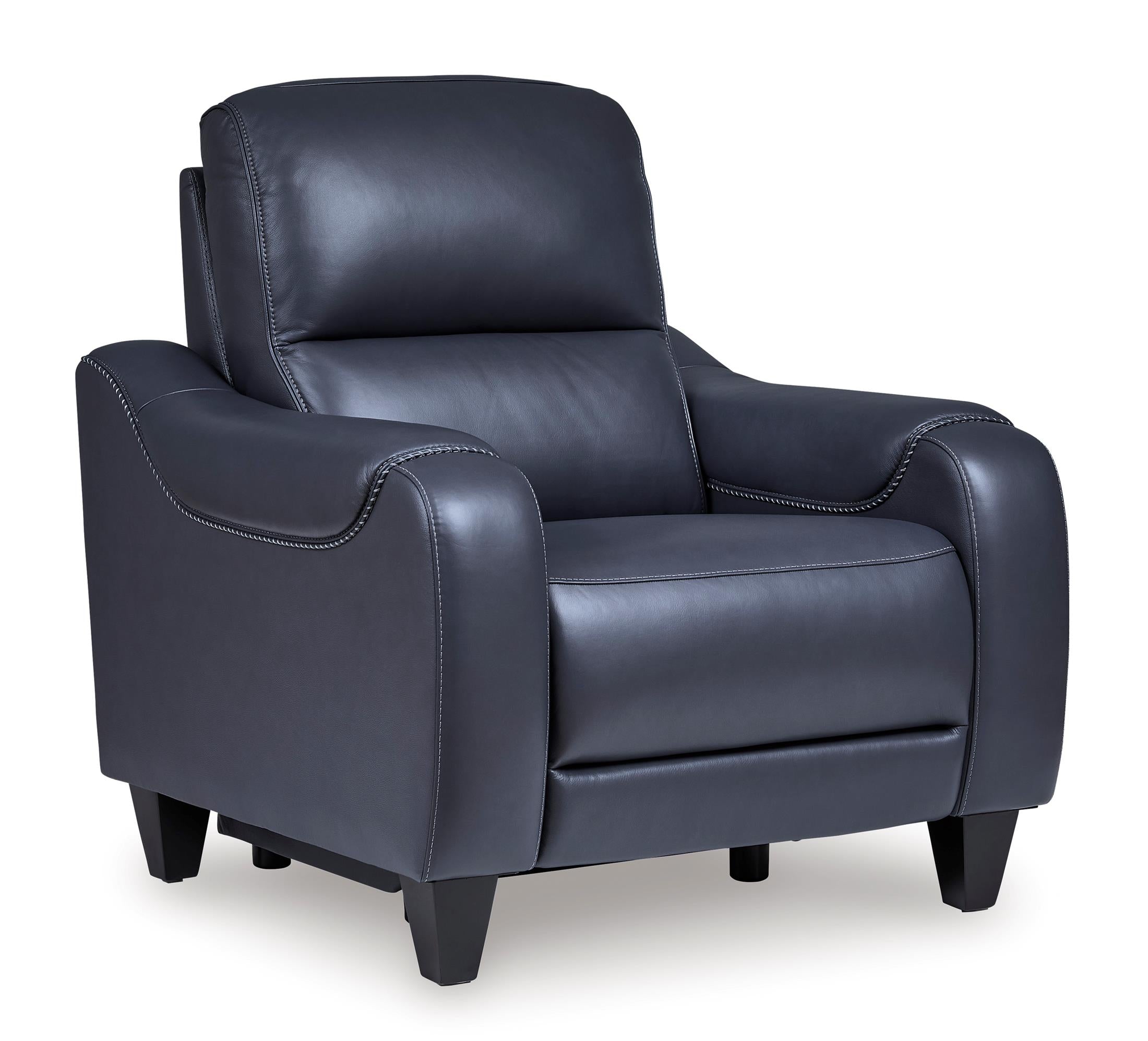 Mercomatic Leather Power Recliner - Ocean