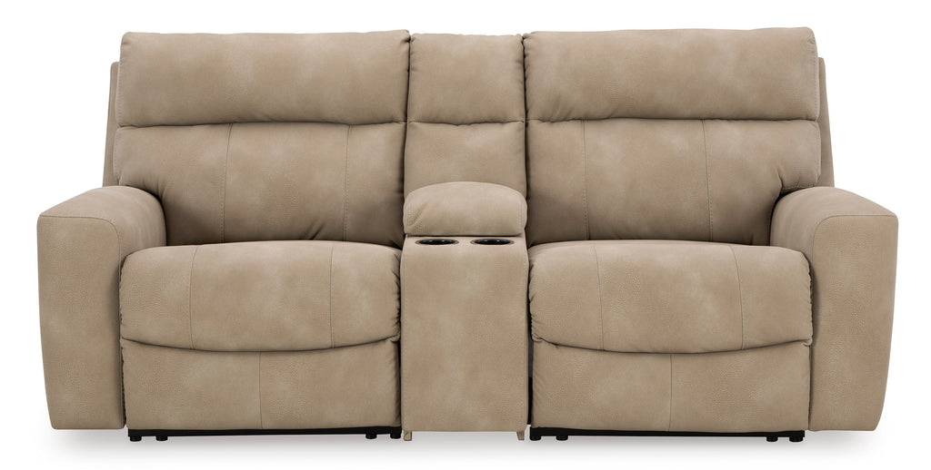 Next-Gen DuraPella 3-Piece Power Reclining Sectional Loveseat with Console
