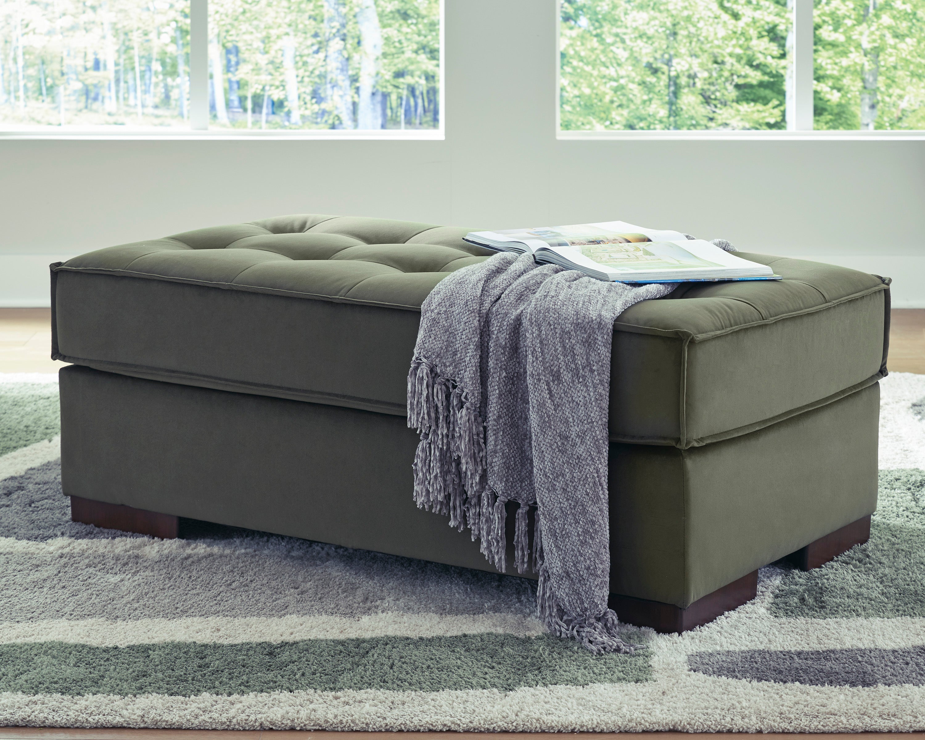 Chalcombe Oversized Accent Ottoman - Indoor