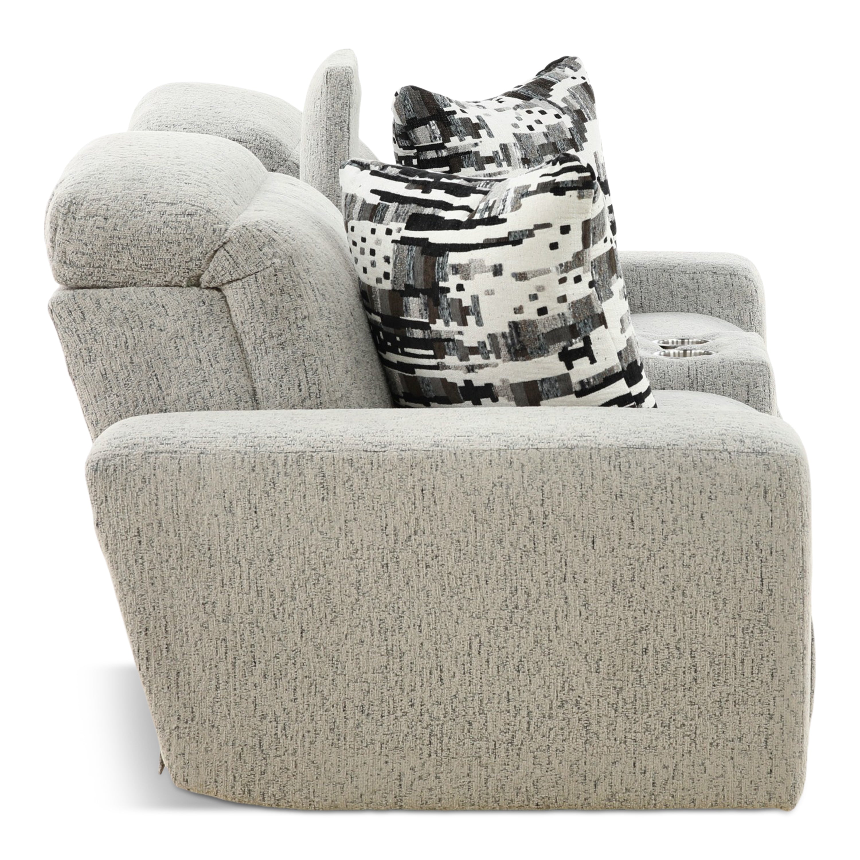 Indra Power Reclining Console Loveseat - Console Table