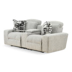 Indra Power Reclining Console Loveseat - Console Table