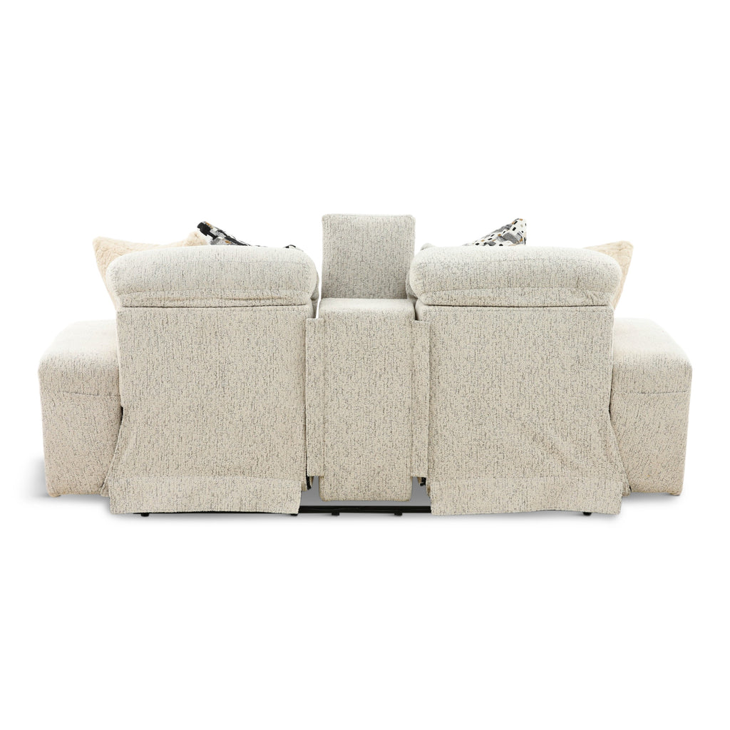 Indra Power Reclining Console Loveseat - Console Table