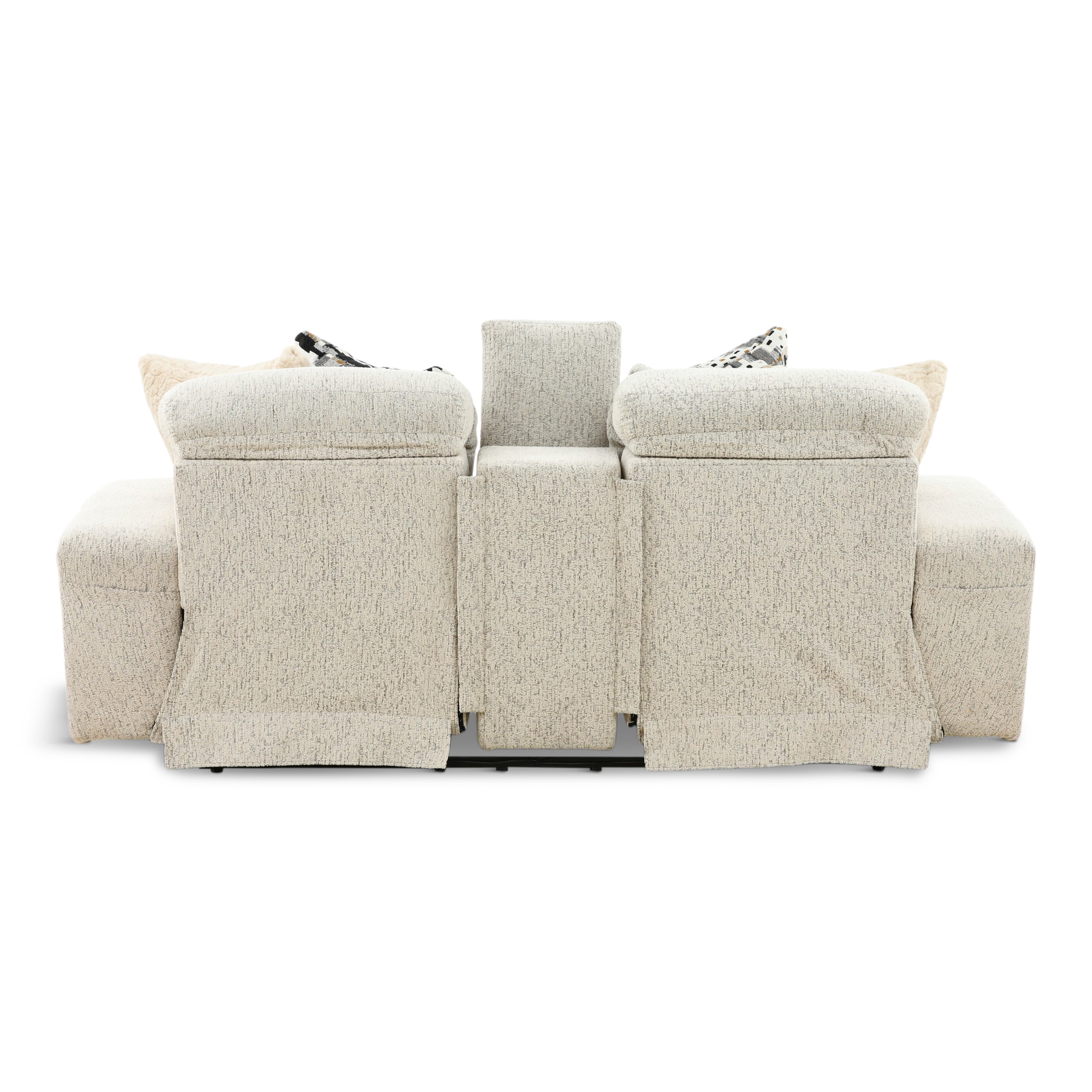 Indra Power Reclining Console Loveseat - Console Table