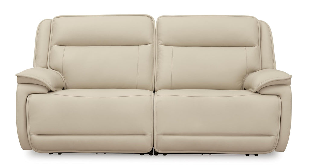 Double Deal 2-Piece Leather Power Reclining Loveseat - Set