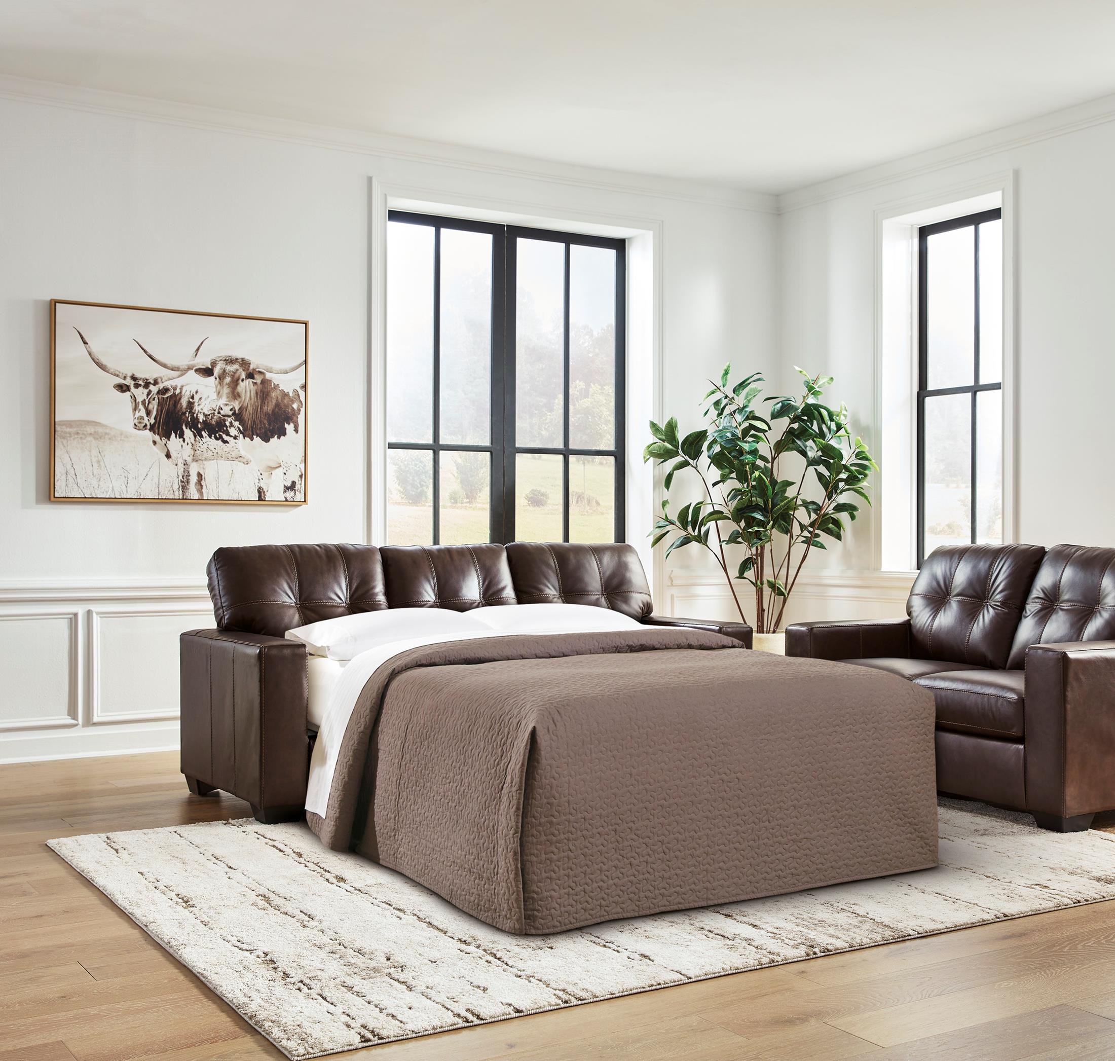 Santorine Queen Sleeper Sofa - Leather
