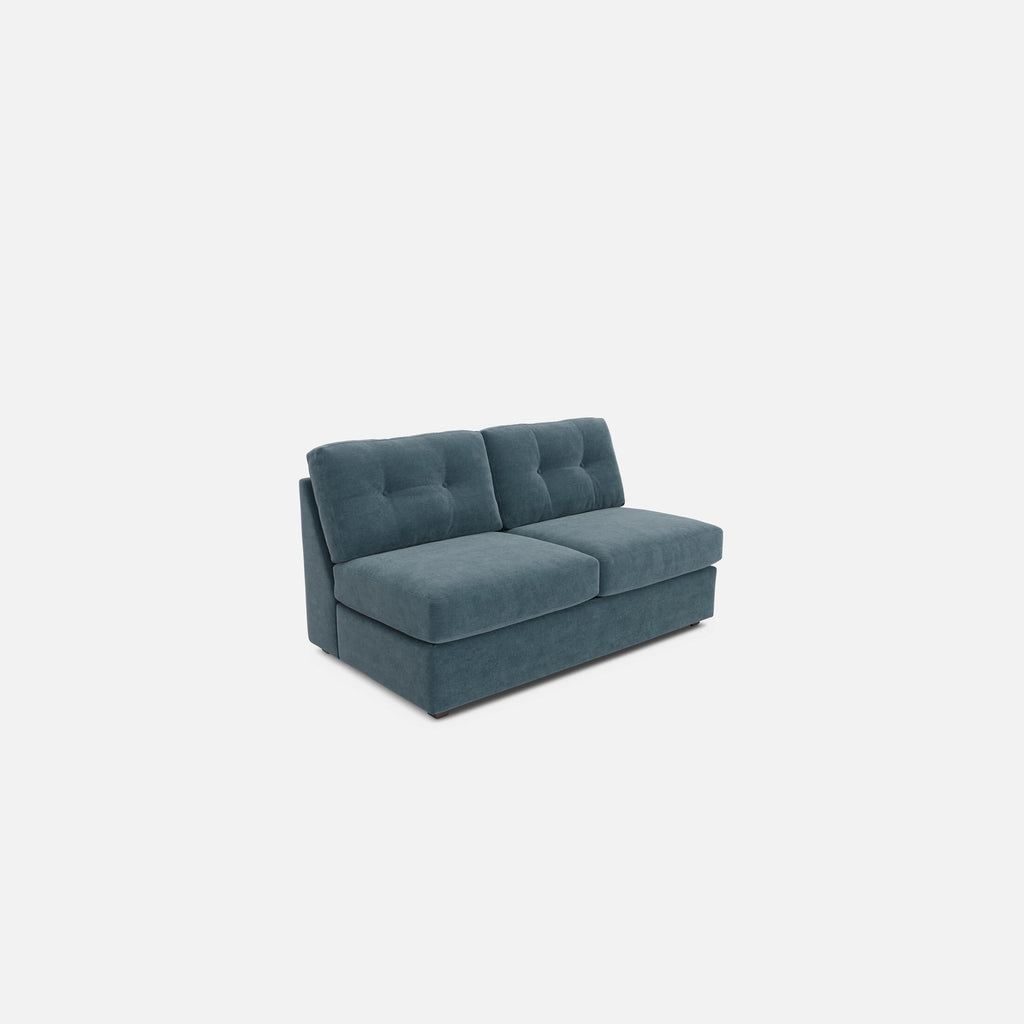 Modular One Armless Full Memory Foam Sleeper Sofa - Fabric