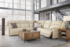 Double Deal 5-Piece Leather Power Reclining Sectional - Set