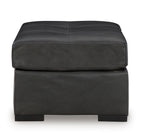 Brindley Pier Leather Oversized Accent Ottoman - Fabric