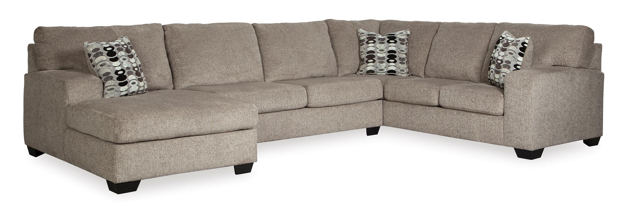 Ballinasloe 3-Piece Platinum Sectional with Chaise - Set