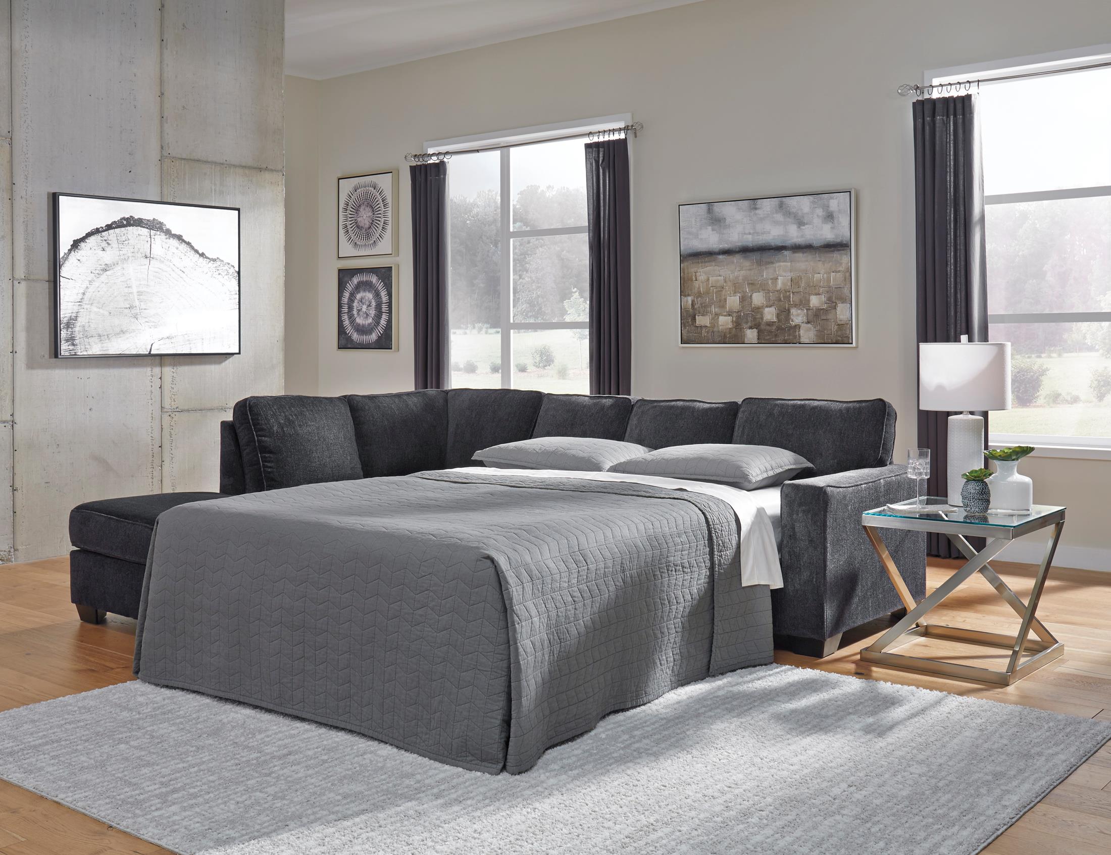 Altari 2-Piece Slate Sleeper Sectional with Chaise - Set