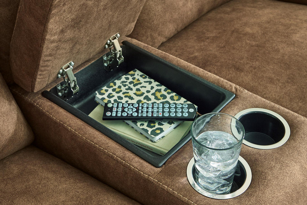 Edenwold Reclining Console Loveseat - Fabric