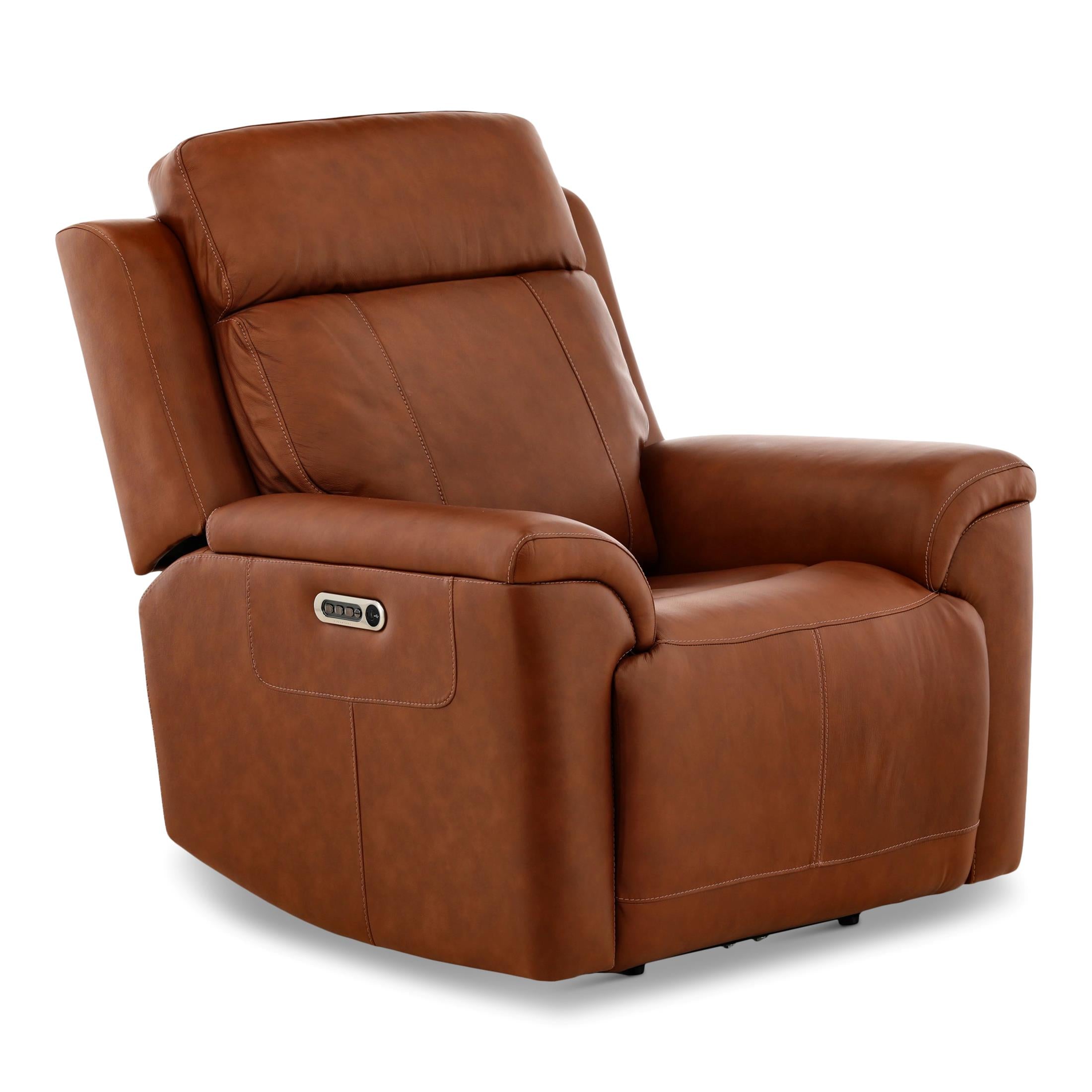 Adrian Leather Power Recliner - Reclining