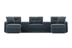 Modular One 5-Piece Theater Sectional with Dual Chaise - Navy