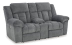 Tip-Off Power Reclining Console Loveseat - Wheat