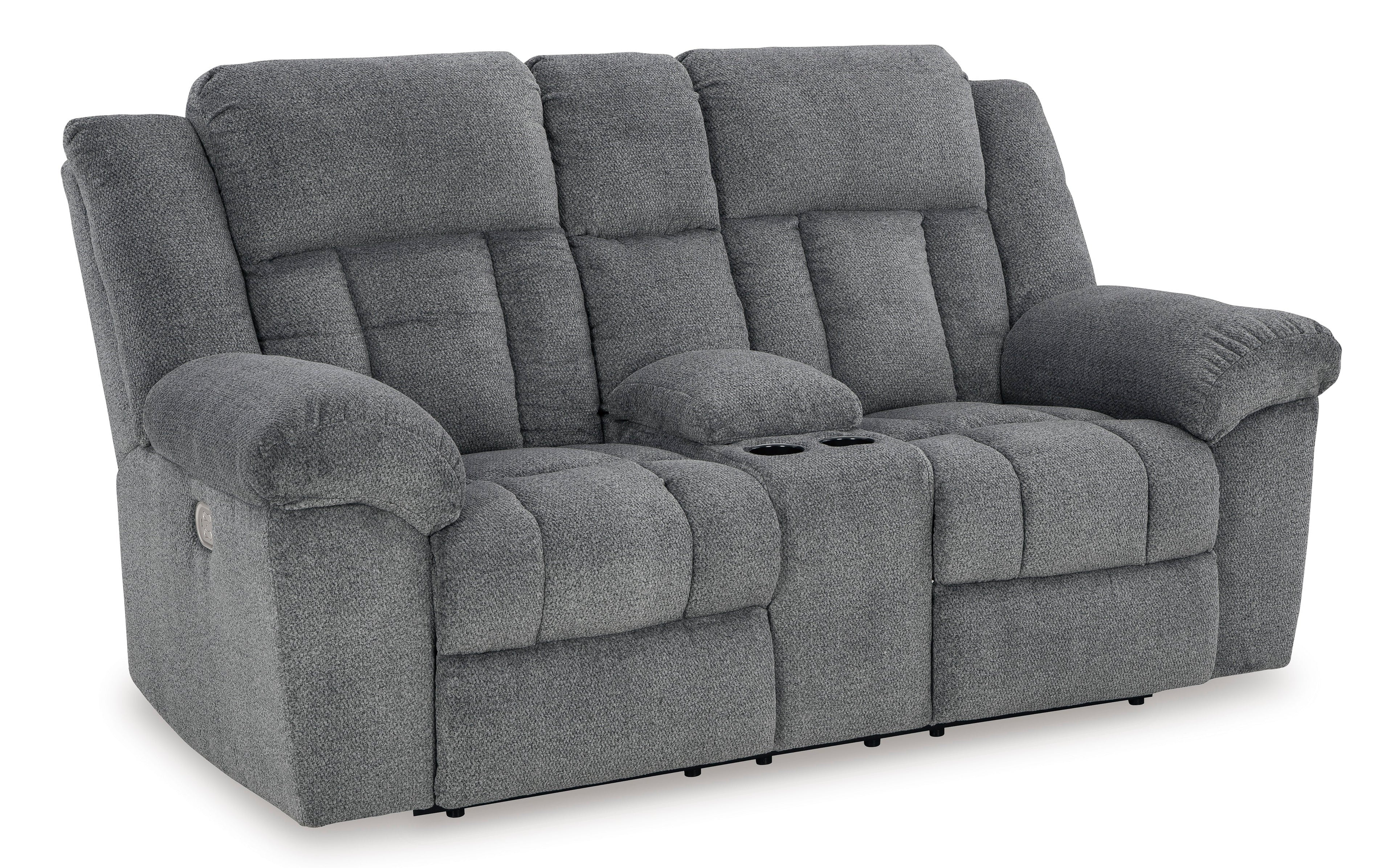 Tip-Off Power Reclining Console Loveseat - Wheat