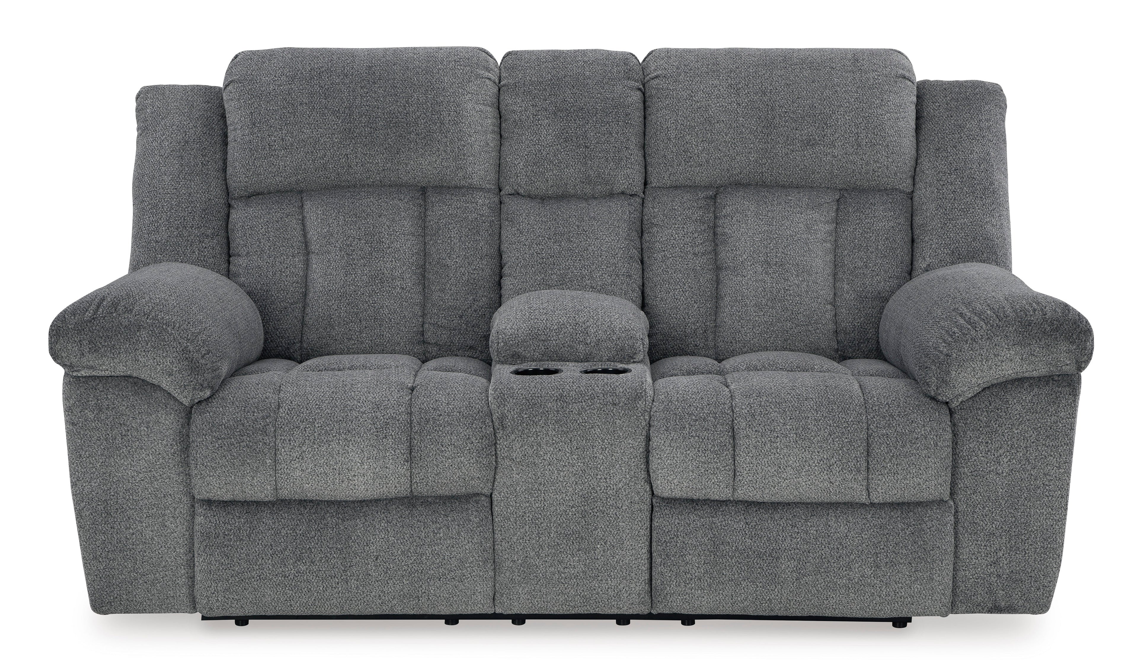 Tip-Off Power Reclining Console Loveseat - Wheat