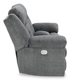 Tip-Off Power Reclining Console Loveseat - Wheat