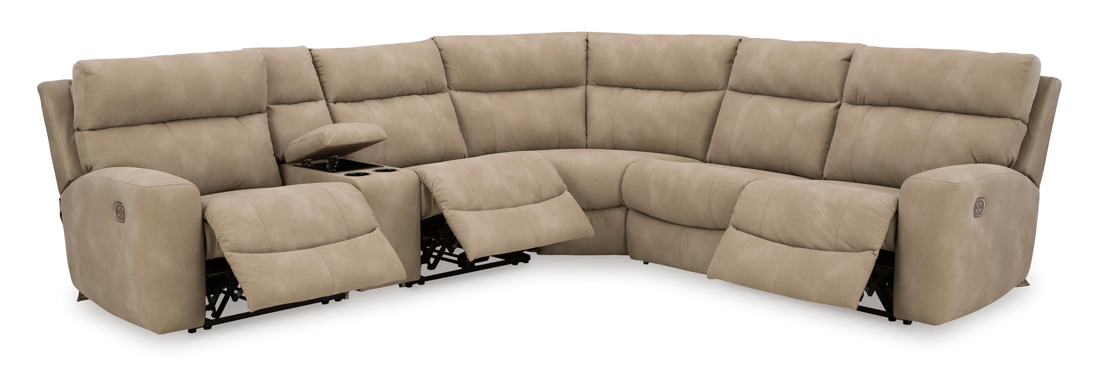 Next-Gen DuraPella 6-Piece Power Reclining Console Sectional