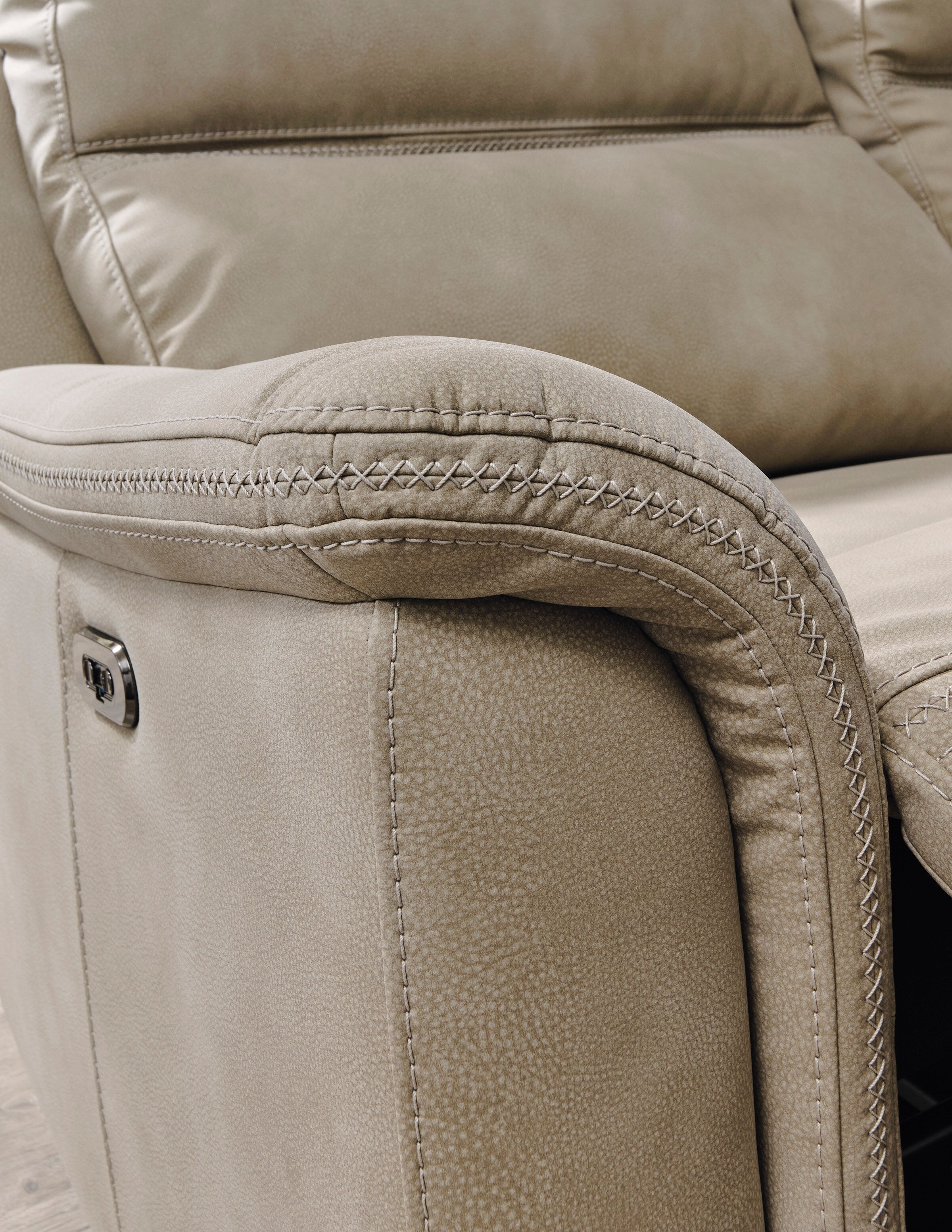 Next-Gen DuraPella Power Reclining Loveseat with Console - Fabric