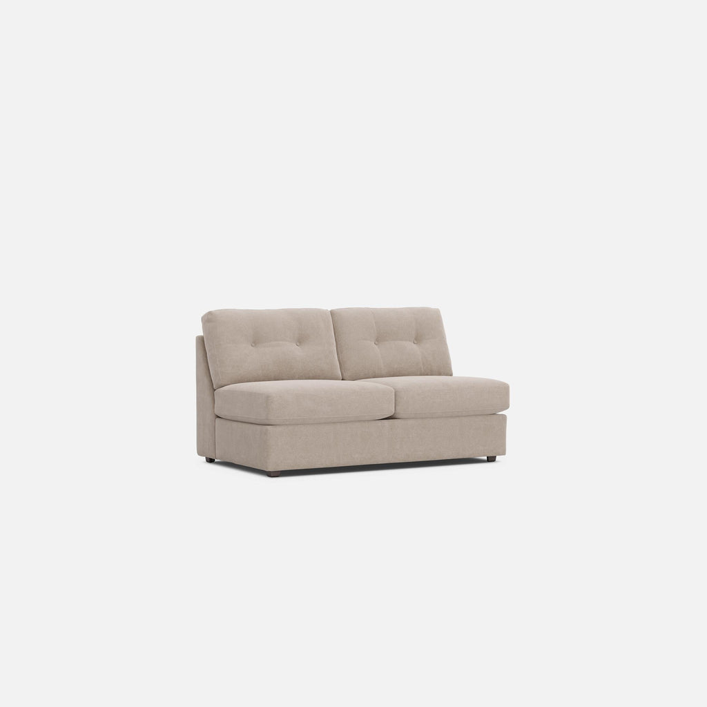 Modular One Armless Full Memory Foam Sleeper Sofa - Fabric