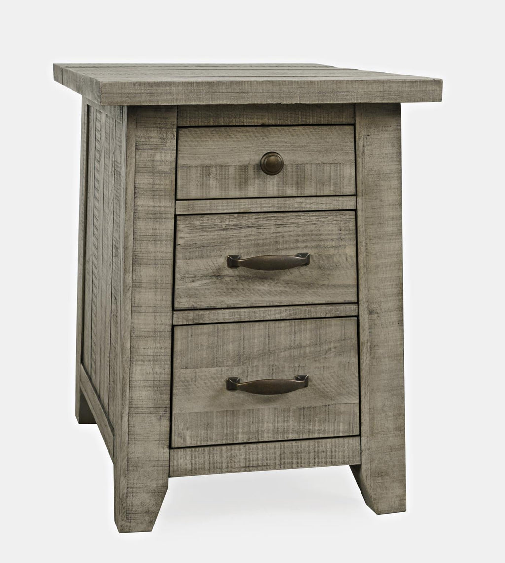 Driftwood Power Chairside End Table - Indoor