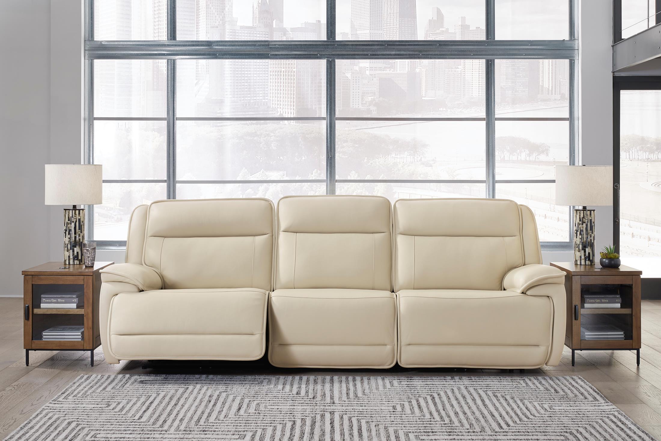 Double Deal 3-Piece Leather Power Reclining Sofa - Set