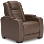 High Impact Leather Power Recliner - Reclining