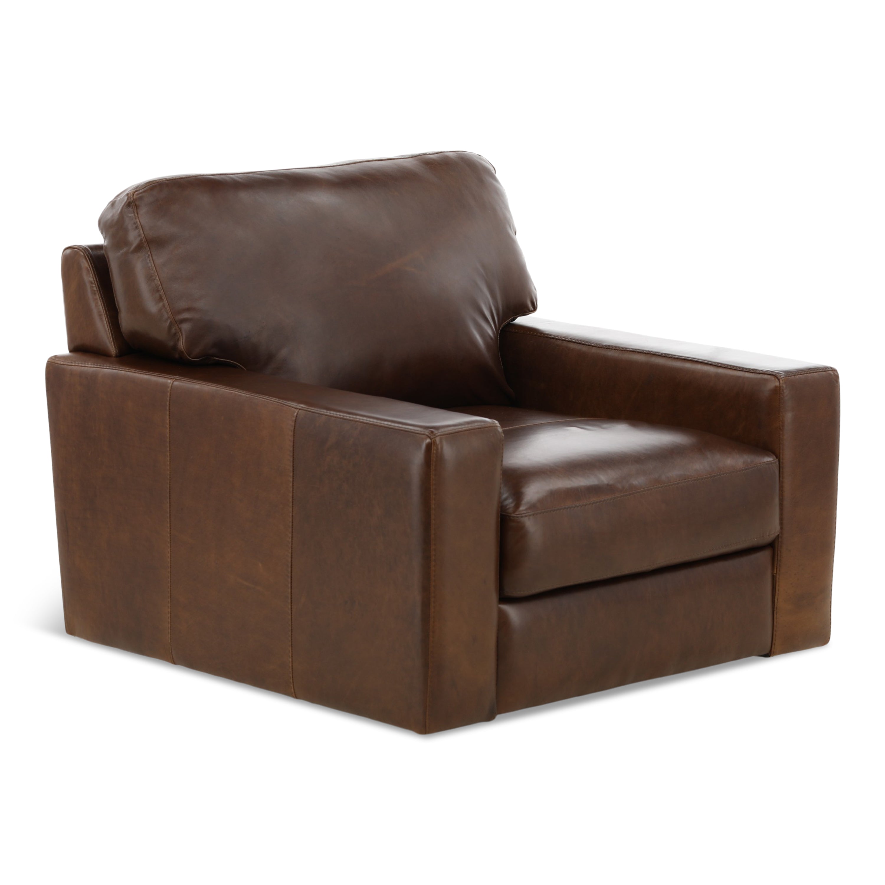 Riccardo Leather Swivel Chair - Indoor