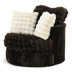 Kama Swivel Barrel Chair - Fabric