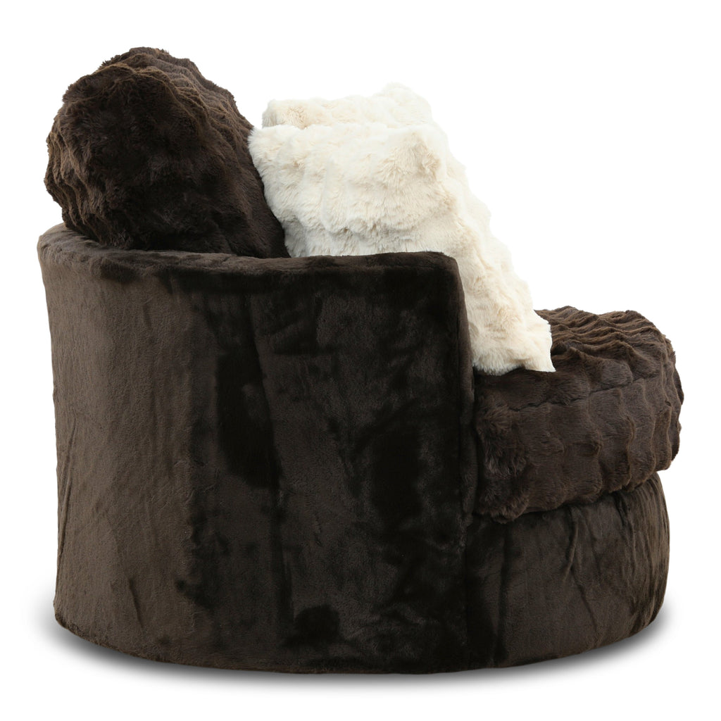 Kama Swivel Barrel Chair - Fabric