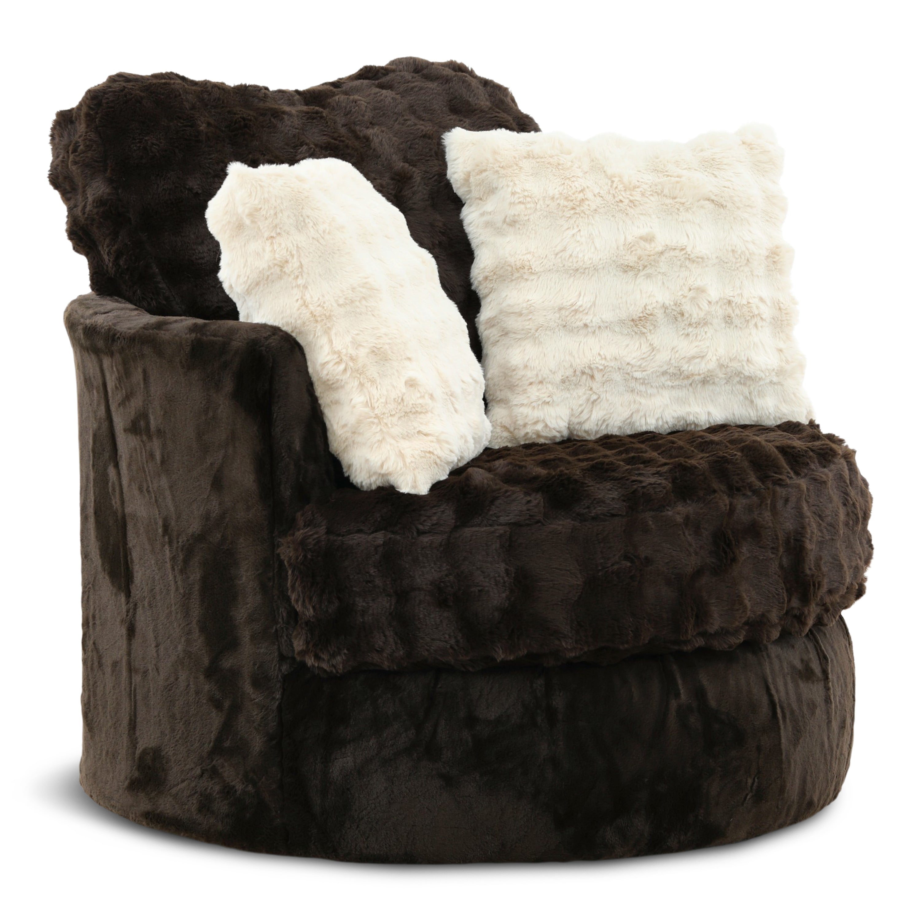 Kama Swivel Barrel Chair - Fabric