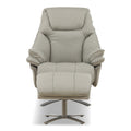 Cayman Leather Power Swivel Chair with Ottoman - Reclining