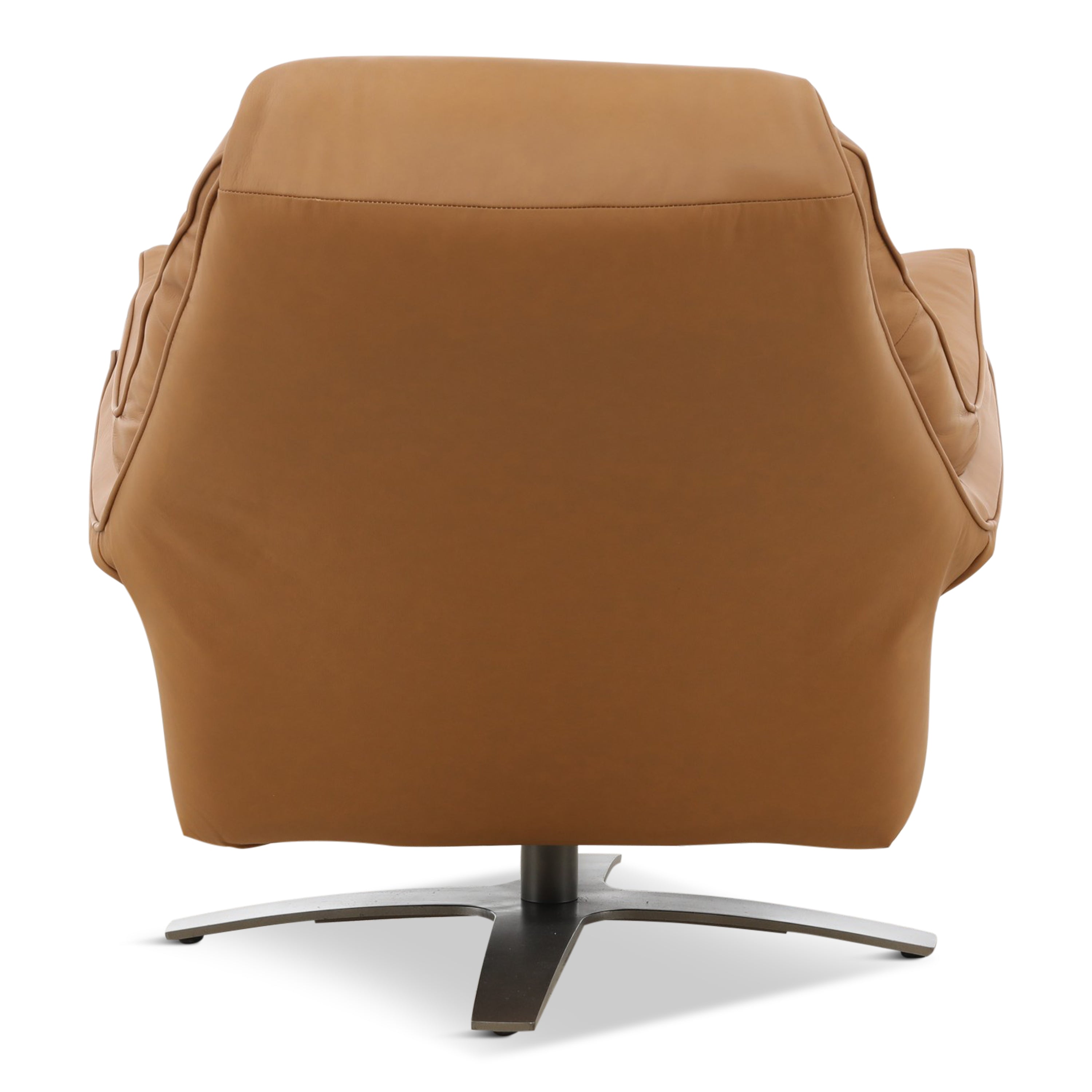 Cayman Leather Power Swivel Chair with Ottoman - Reclining