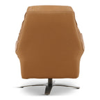 Cayman Leather Power Swivel Chair with Ottoman - Reclining