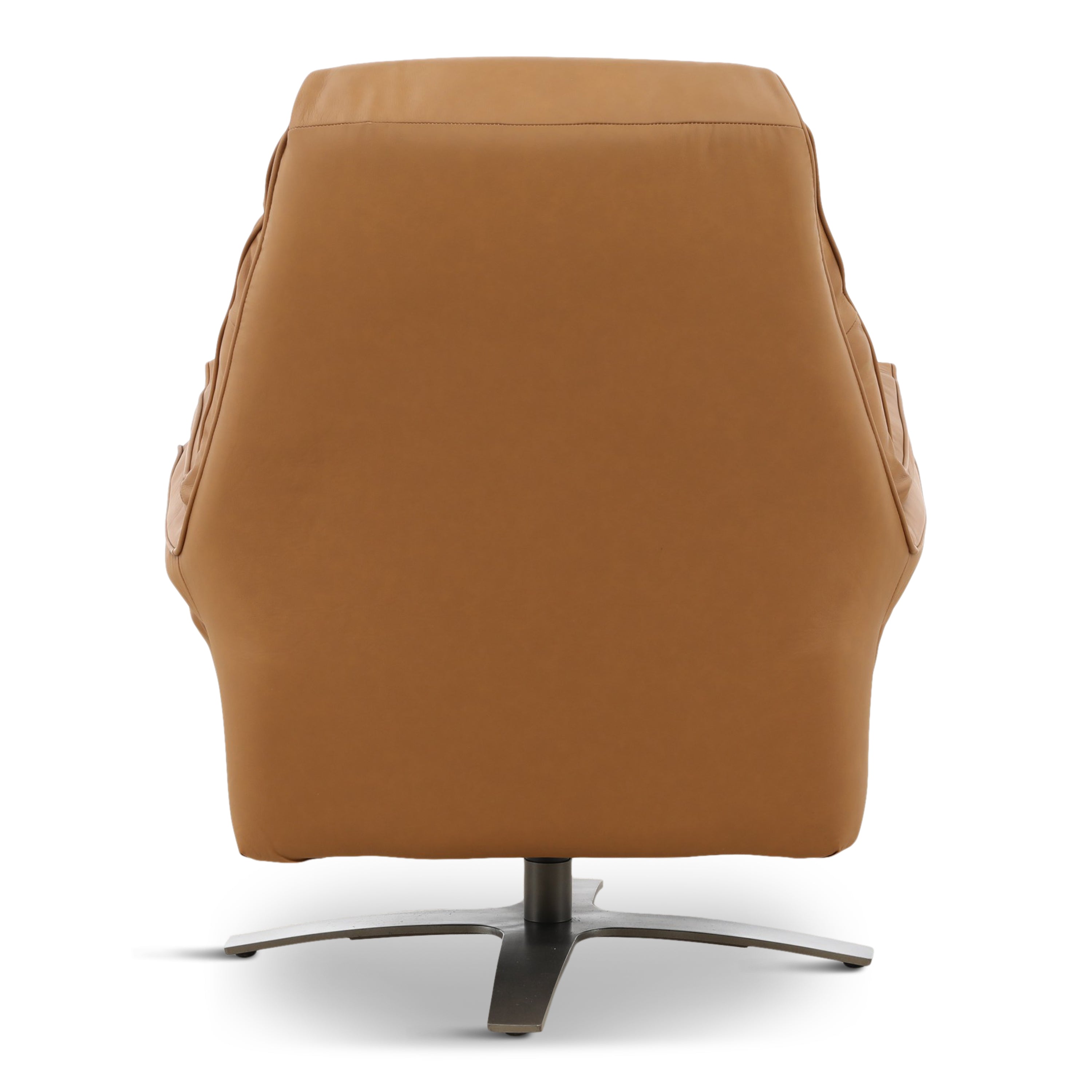 Cayman Leather Power Swivel Chair with Ottoman - Reclining