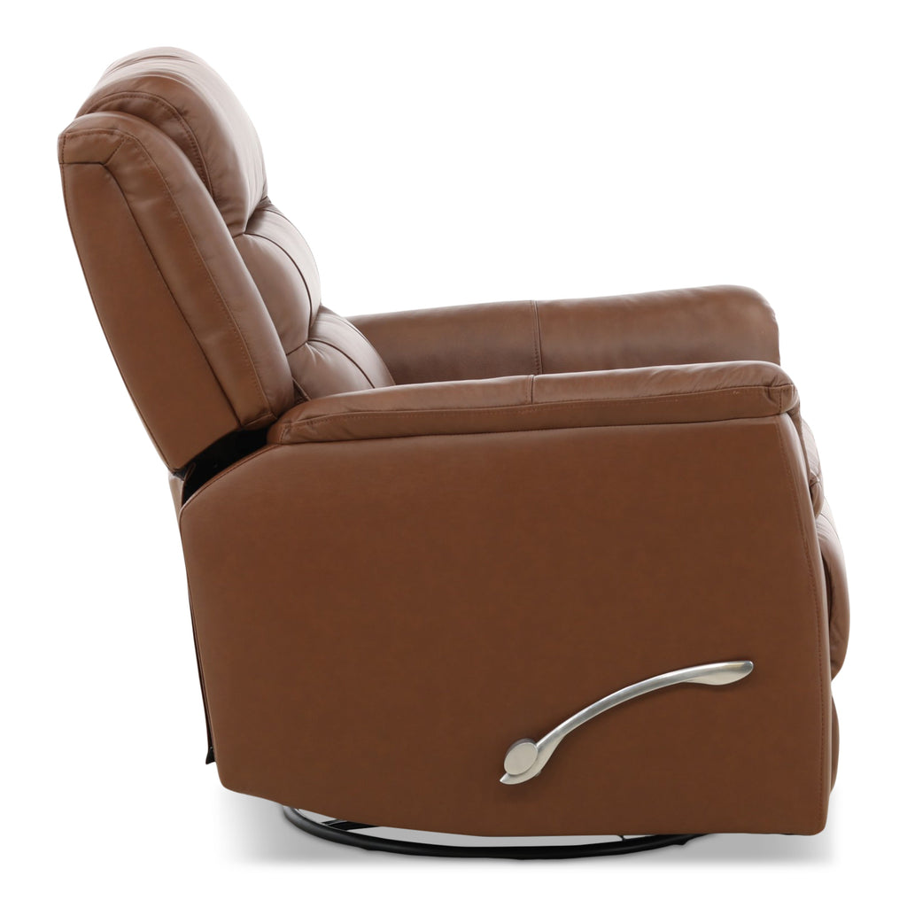 Zane Leather Swivel Glider Recliner