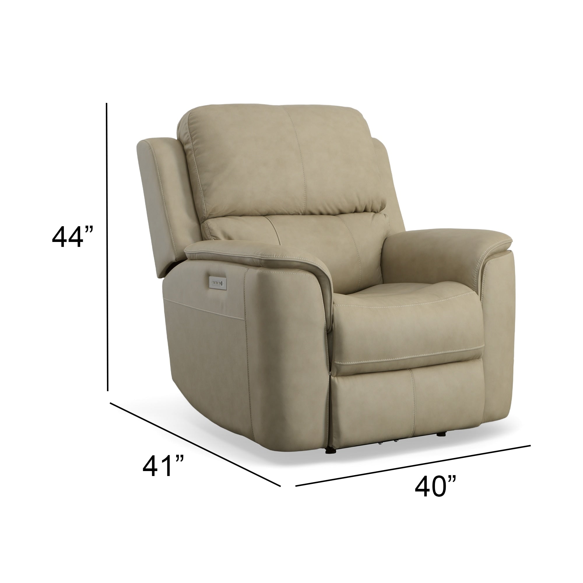 Carmen Leather Power Recliner - Reclining