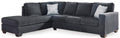 Altari 2-Piece Slate Sleeper Sectional with Chaise - Set