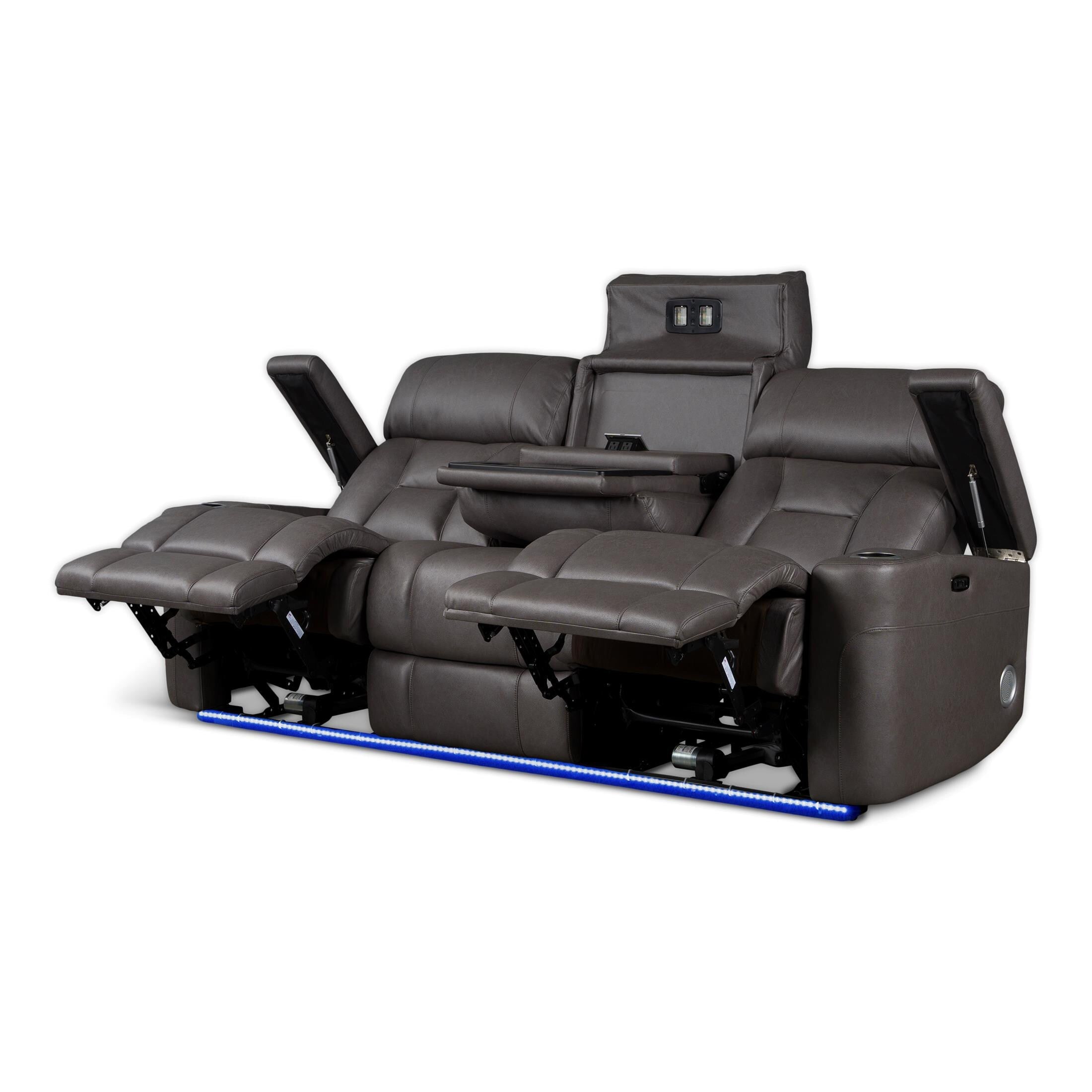 Fowler Power Sofa with Drop Down Table - Fabric