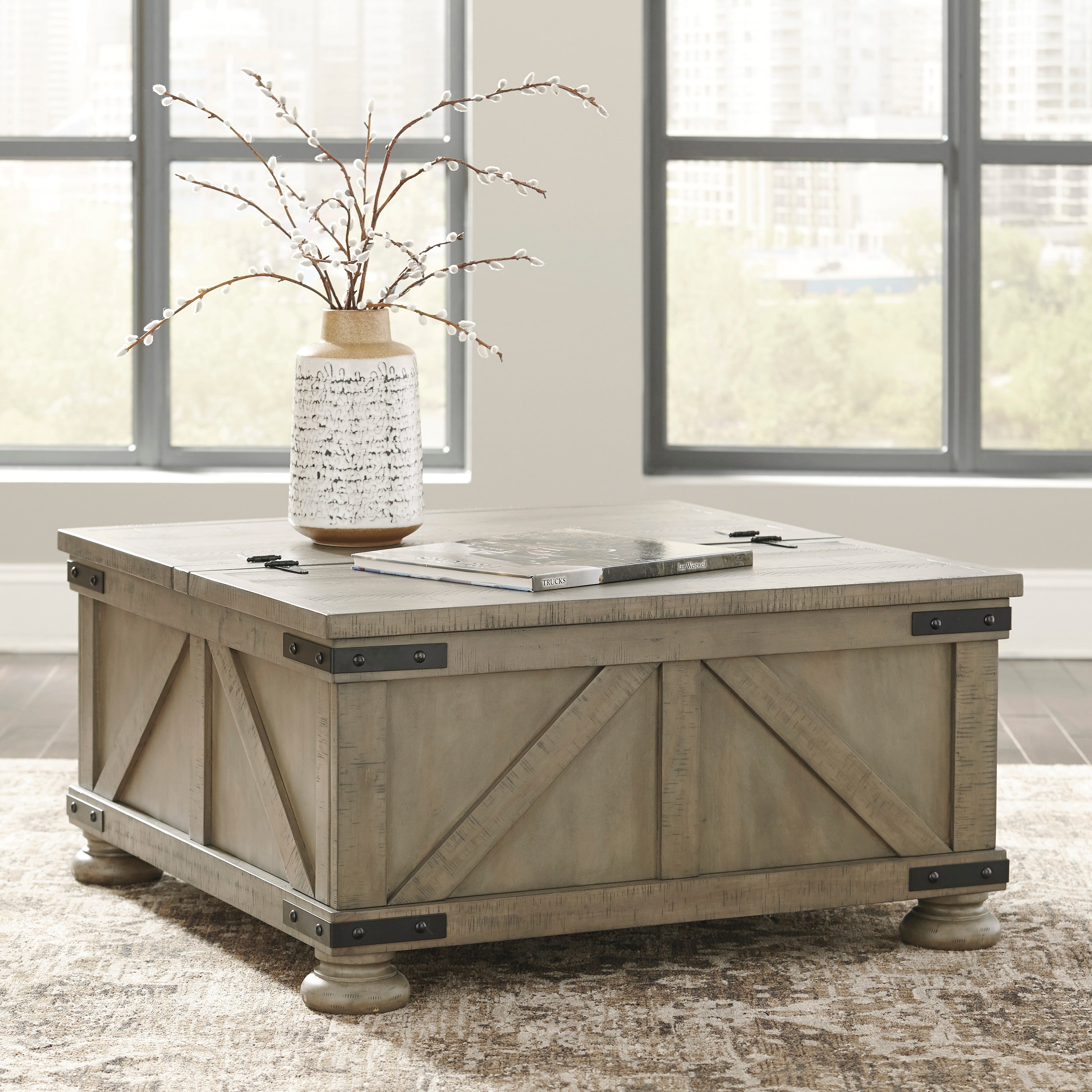 Aldwin Coffee Table With Storage - Indoor