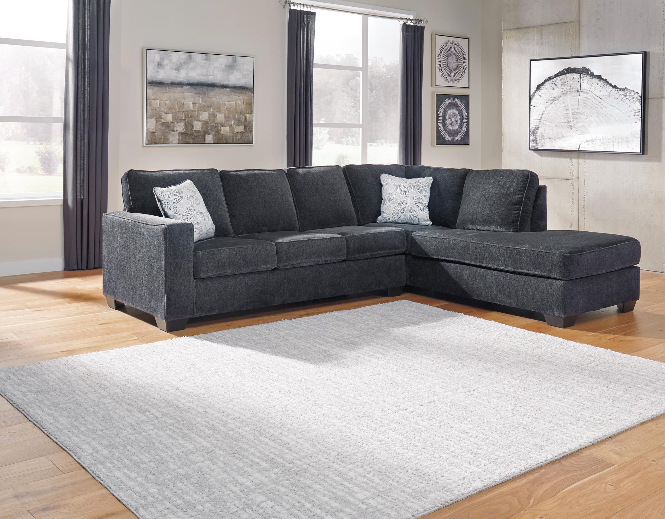 Altari 2-Piece Slate Sleeper Sectional with Chaise - Set