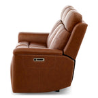 Adrian Leather Power Sofa with Drop Down Table - Dining Table