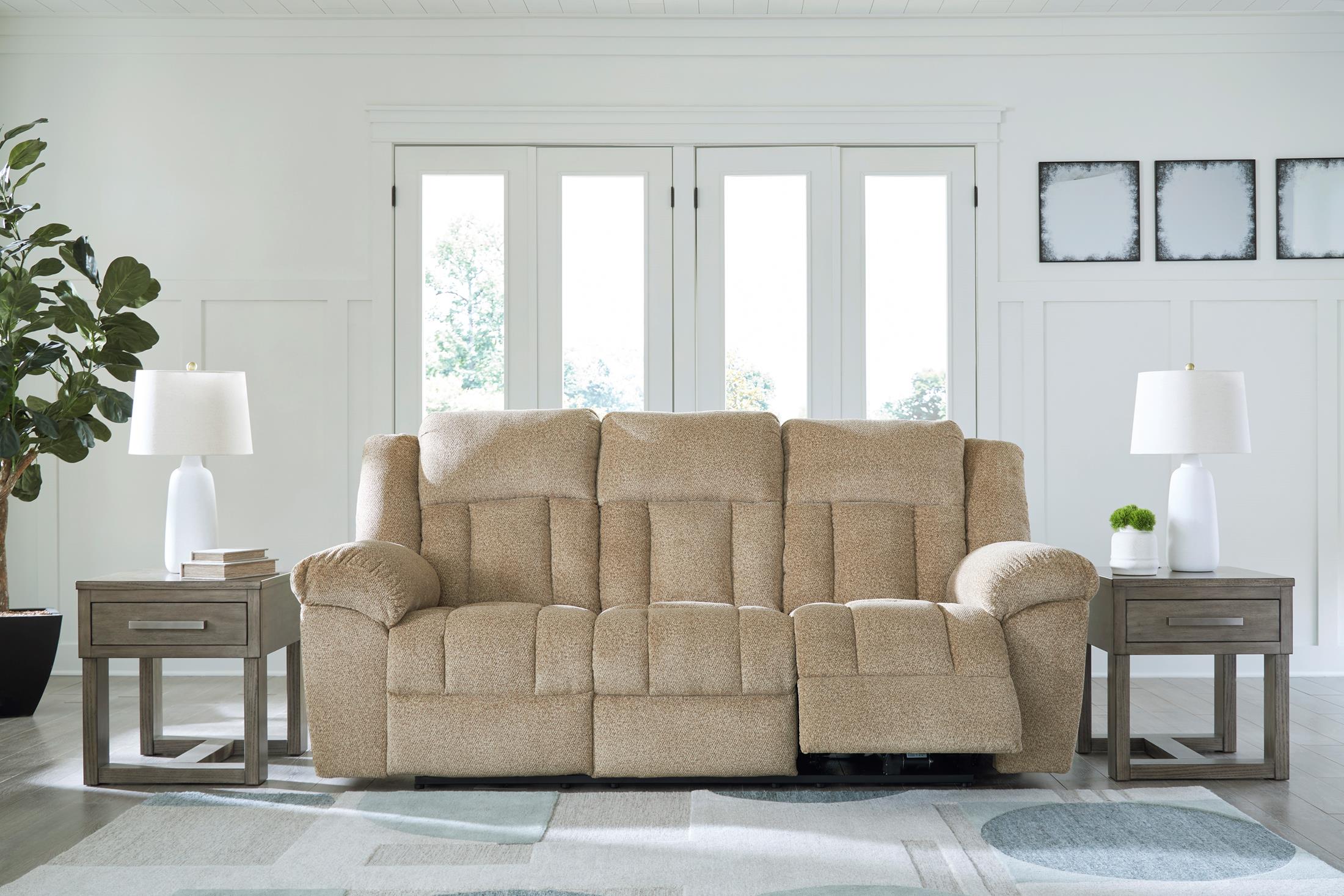Tip-Off Power Reclining Sofa - Wheat