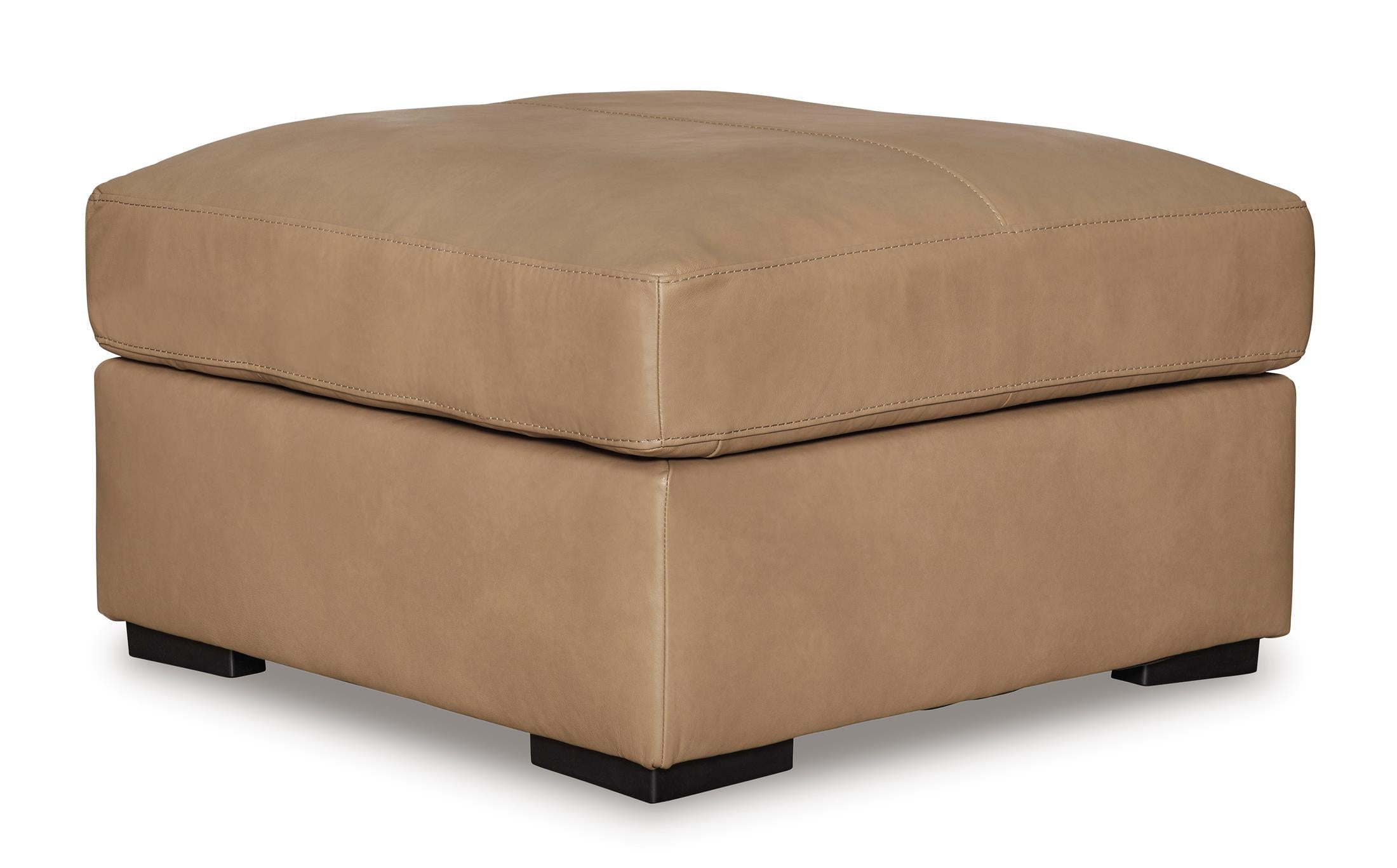 Bandon Oversized Accent Ottoman - Leather