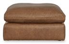 Emilia Oversized Accent Ottoman - Leather